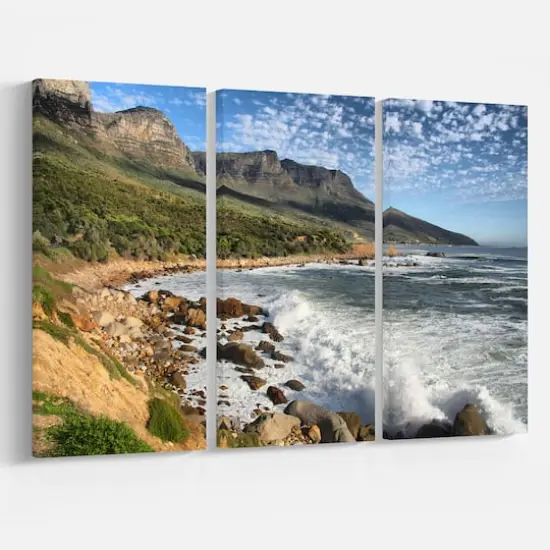Designart - Beautiful South African Seashore - Large Seashore Canvas Print {4}