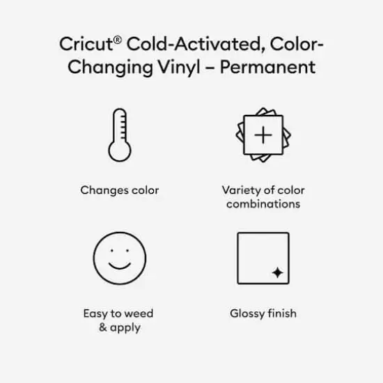 Cricut&reg; Permanent Cold-Activated Color-Changing Vinyl Light Pink/Magenta {4}