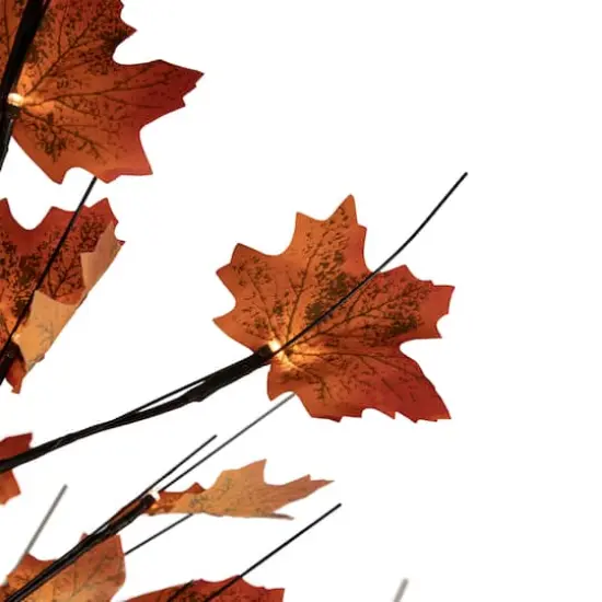 6ft. Warm White LED Lighted Autumn Harvest Maple Leaf Tree {5}