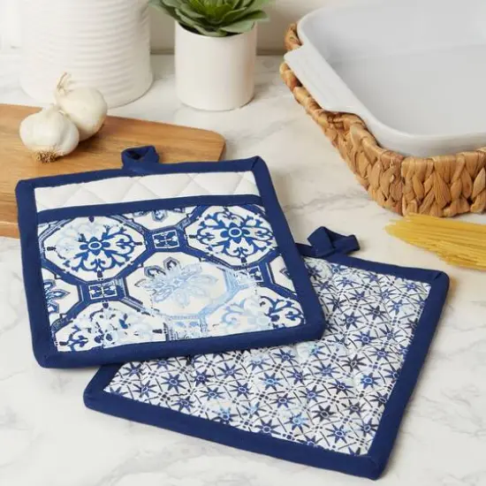 Lisbon Print Kitchen Textiles, 9" x 8", Lisbon Print, 2ct {4}