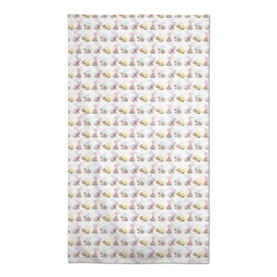Pastel Floral Rabbits 58" x 102" Tablecloth {1}