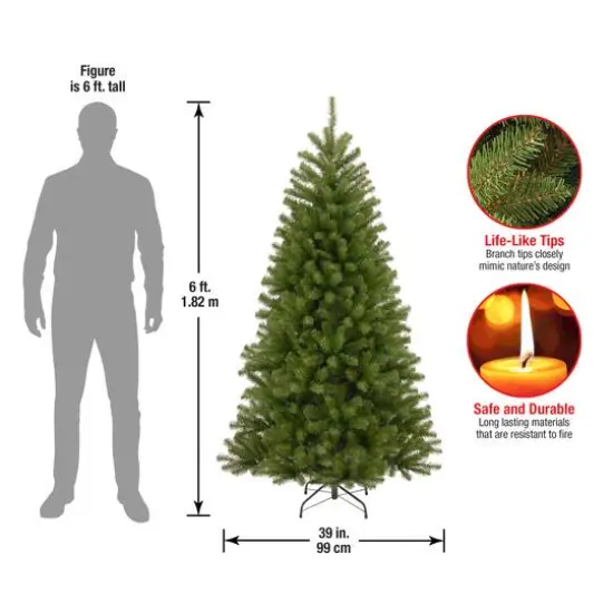 6ft. Unlit North Valley&trade; Spruce Medium Artificial Christmas Tree {6}
