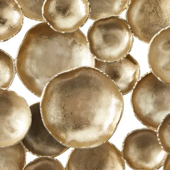 Gold Aluminum Modern Wall Decor, 43" x 4" x 29" {4}