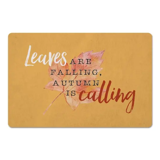 Leaves Falling Autumn Calling Floor Mat {1}