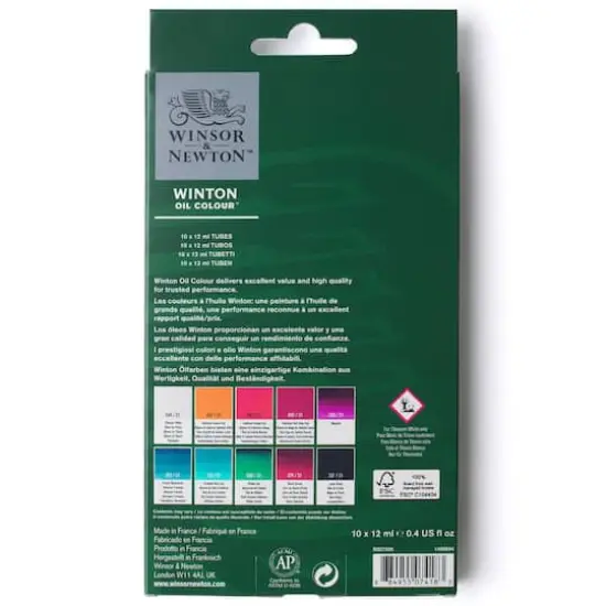 Winsor & Newton&trade; Winton Oil Colour&trade; 10 Color Paint Set {11}