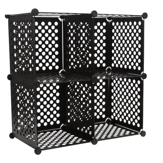 Organize It All Black Stacking Cubes, 4ct. {1}