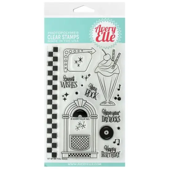 Avery Elle You Rock Clear Stamp Set {1}