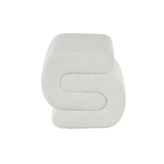 19" S-Shaped Room Ottoman with Connected Arches White {4}