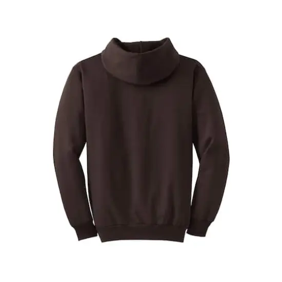 Port & Company&reg; Neutrals Core Fleece Pullover Hooded Sweatshirt Dark Chocolate Brown {5}