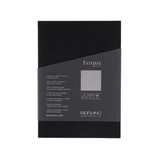 Fabriano&reg; Ecoqua Plus Dotted A5 Glue-Bound Notebook Black {4}