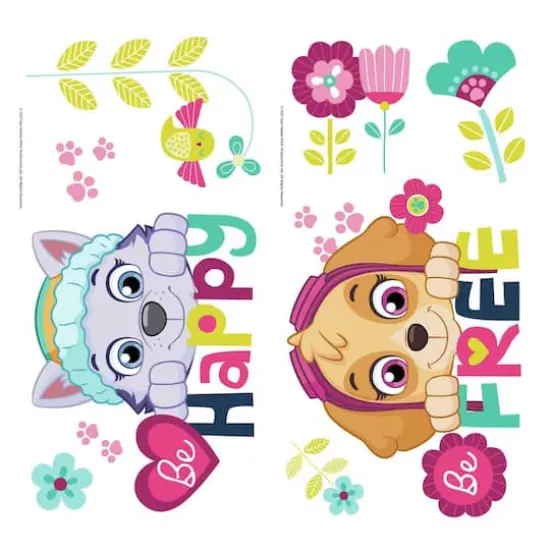 RoomMates Paw Patrol Skye & Everest Be Happy Peel & Stick Wall Decals {1}