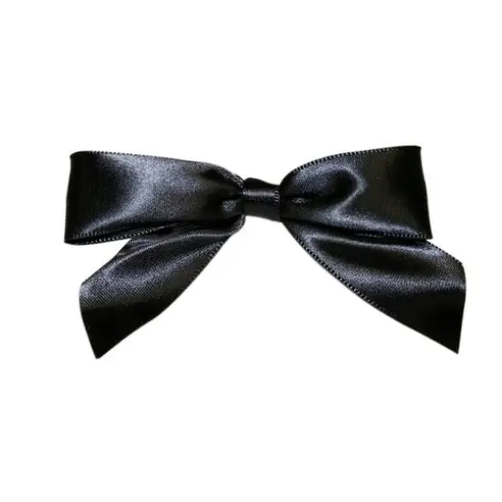 JAM Paper 3.25" Satin Twist Tie Bows, 100ct. Black {1}