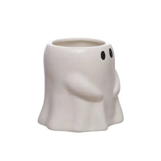 4.5" White Ghost Ceramic Decorative Container by Ashland&reg; {3}