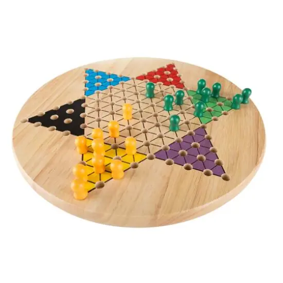 Toy Time Wooden Chinese Checkers Board Game Set {4}