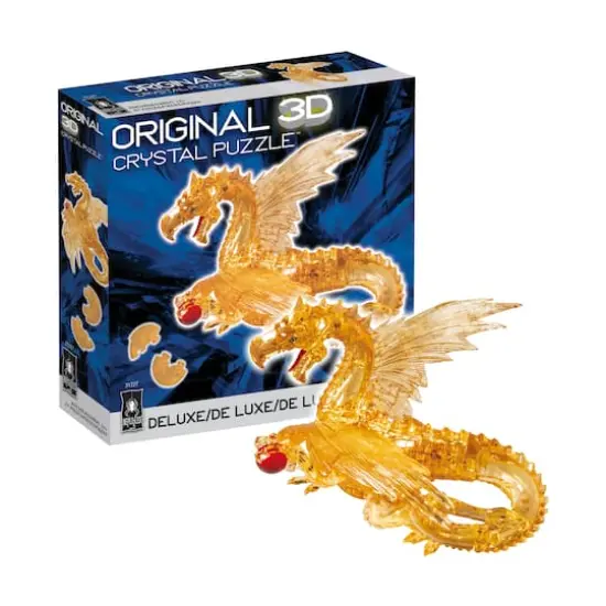 3D Crystal Puzzle - Dragon (Gold): 57 Pcs {3}
