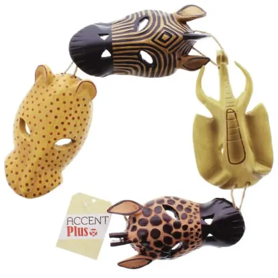 Animal Masks Wall Plaque {4}