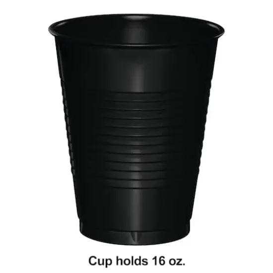 Hoffmaster 16oz. Plastic Cups, 20ct. Black {3}