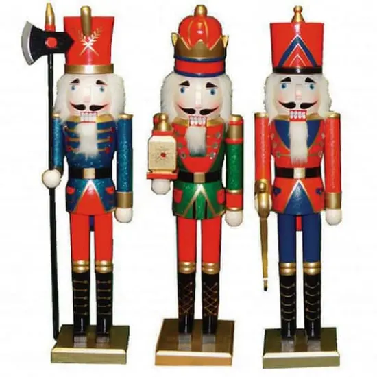 24" Santa's Workshop King, Guard, Soldier Figurine Set {1}