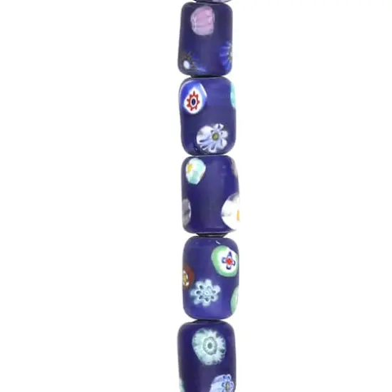 Blue Millefiori Tube Beads by Bead Landing&reg; {1}