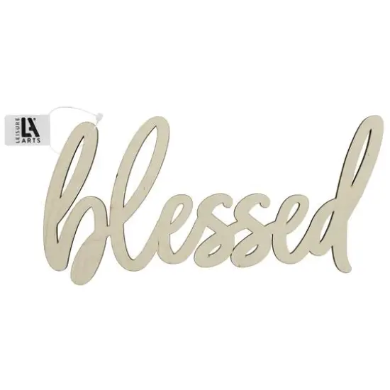 Leisure Arts&reg; 12.75" Wood Blessed Word {1}