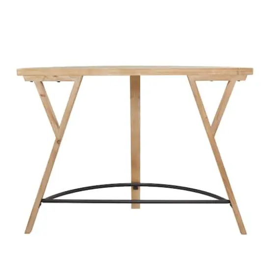 42" Brown Wood Modern Farmhouse Console Table {7}