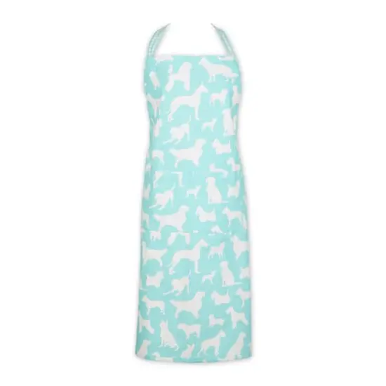 DII&reg; Dog Print Chef Apron Aqua {1}