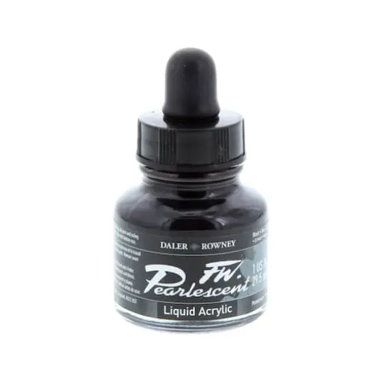 Daler-Rowney&reg; 1oz. FW Pearlescent Liquid Acrylic Ink 032 Black {1}