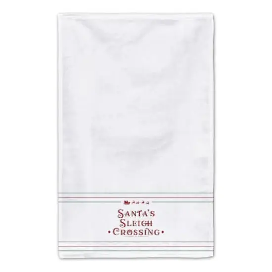 Santas Sleigh Crossing Stripes Tea Towels - Set of 2 {4}