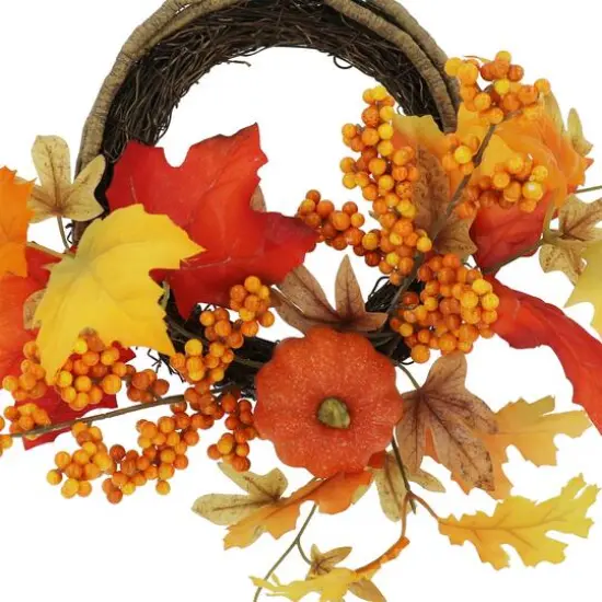 13" Mini Maple, Pumpkin & Berry Wreath by Ashland&reg; {3}