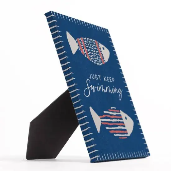 Just Keep Swimming Tabletop Canvas Accent {3}