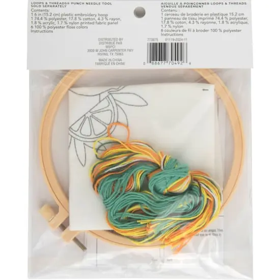 6" Lemon & Orange Punch Needle Kit by Loops & Threads&reg; {5}