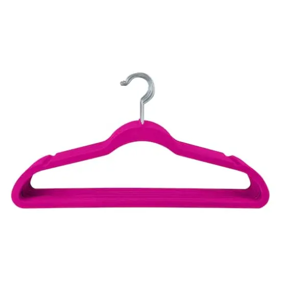 Simplify Slim Velvet Suit Hangers, 25ct. Fuschia {1}