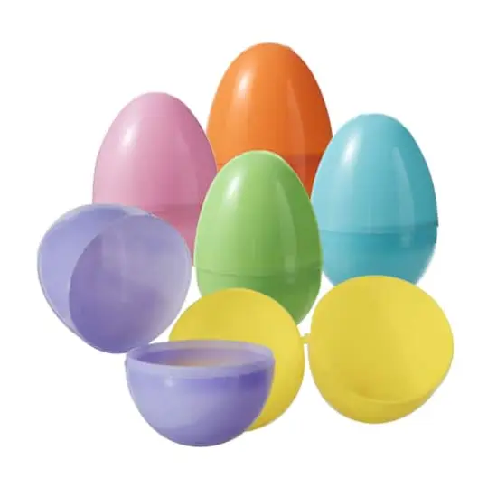 Glitzhome&reg; 6 Colors Easter Plastic Fillable Eggs. 60ct. {7}