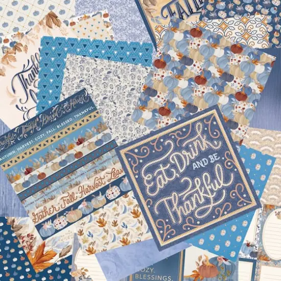 Craft Smith 12" x 12" Blue Harvest Paper Pad {4}