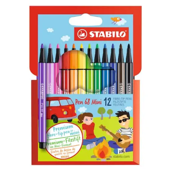 Stabilo&reg; Mini Pen 68 Wallet Set, 12ct. {1}