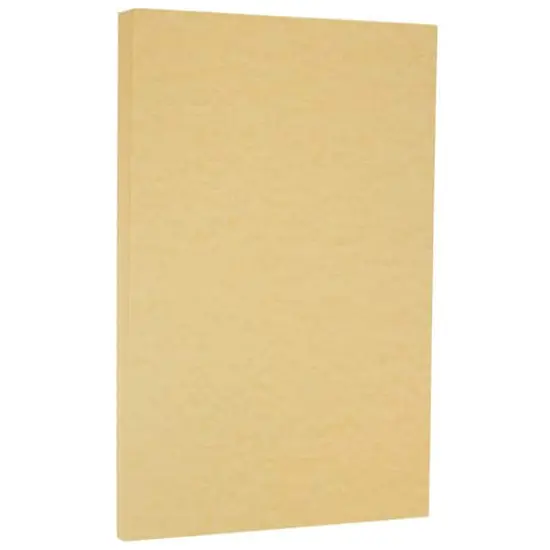 JAM Paper Antique Gold 8.5" x 14" Legal Parchment Cardstock, 50 Sheets {1}