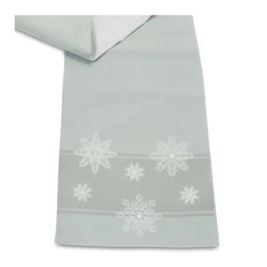 72" Embroidered Snowflake Table Runner {4}