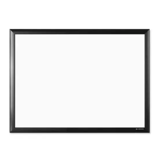 U Brands Black 24" x 18" Aluminum Frame Magnetic Dry Erase Board {1}