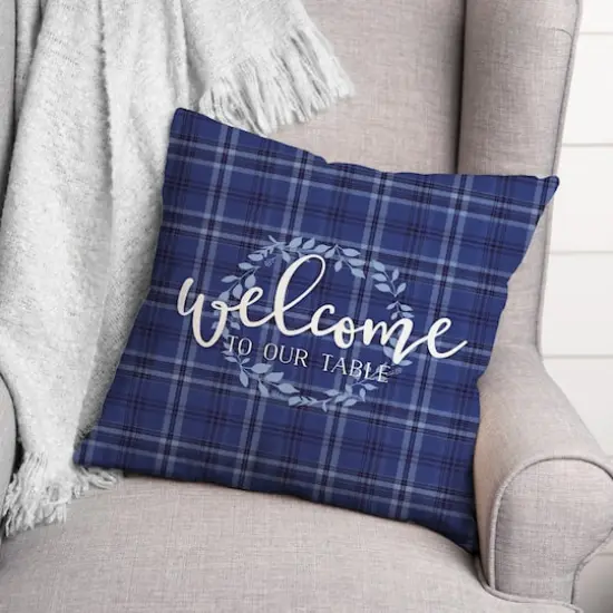 Welcome To Our Table Pillow {3}