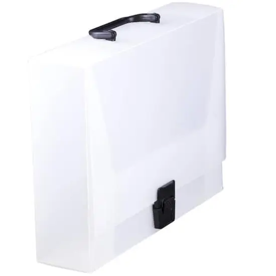 JAM Paper Clear 12.75" x 9.5" Plastic Portfolio Briefcase {3}