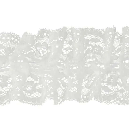 3" White Pleated Lace Trim by Celebrate It&reg; {1}