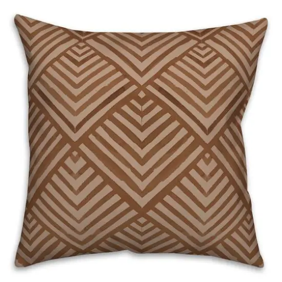 Watercolor Diamond Throw Pillow Rust {1}