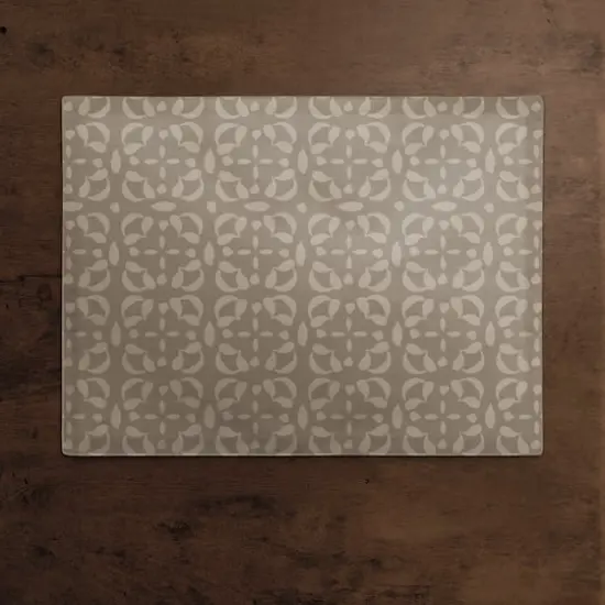 Intricate Circle Stack Cotton Twill Placemat Brown {3}