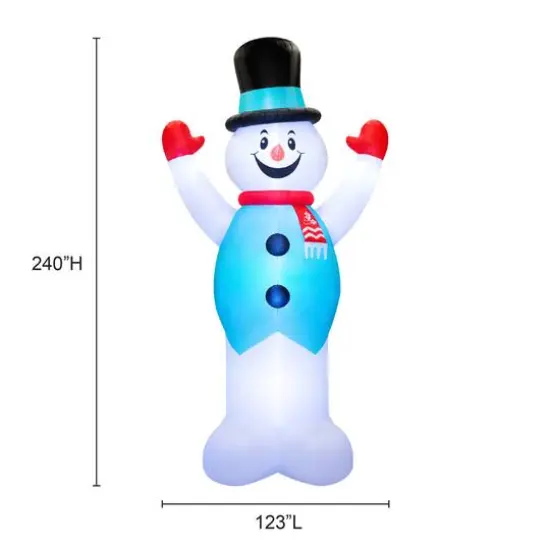 20ft. Airflowz Inflatable Colossal Snowman {13}