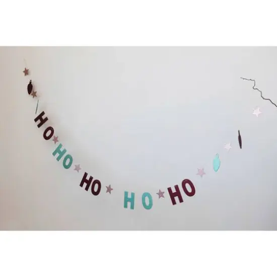 Hello Honey&reg; 10ft. Decorative MDF Banner with Stars, Glitter & "Ho Ho Ho" in Kraft Box {3}