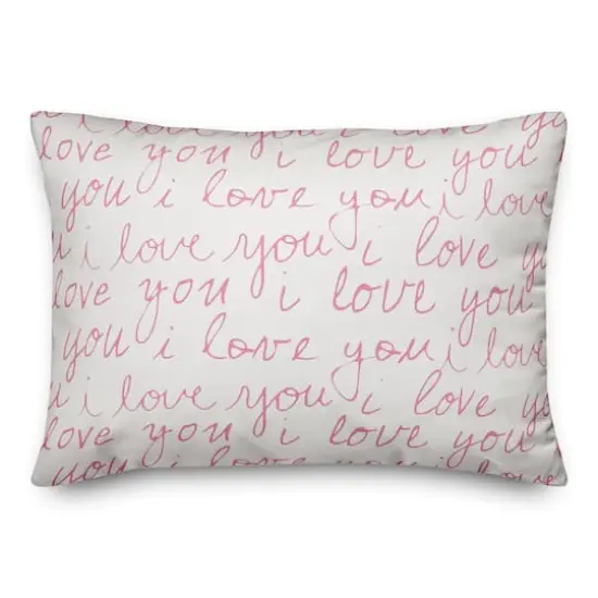 I Love You Handwriting Throw Pillow {1}