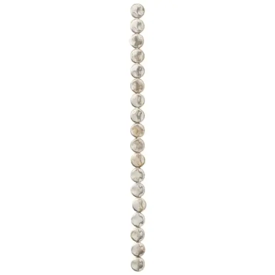 Sterling Silver-Plated Lentil Beads, 10mm by Bead Landing&trade; {4}