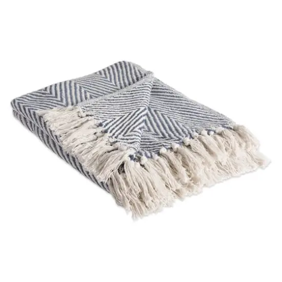 DII&reg; French Blue Urban Chevron Throw {1}