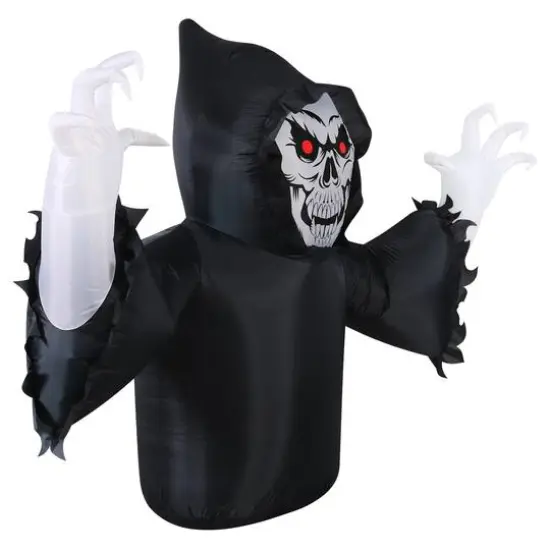 7ft. Airflowz Inflatable Halloween Ground Breaker Reaper {3}