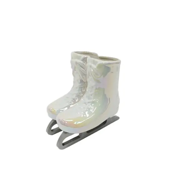 8" Iridescent White Ice Skates Ceramic Tabletop D&eacute;cor by Ashland&reg; {1}